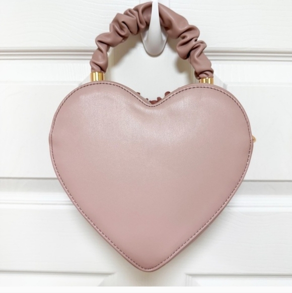 ALDO Pink Heart Crossbody Bag w/ 3D Rose Details & Ruffle Trim | Handbag - Picture 7 of 10